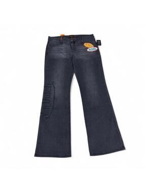 Von Dutch black denim jeans with patchwork design